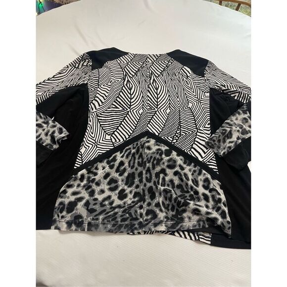 Picadilly Fashion Art To Wear Lagenlook Cardigan Full Zip Jacket Plus Size 3X - Picture 5 of 6